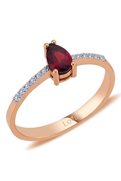 Lova Pırlantalı Damla Yakut Yüzük - 1020285