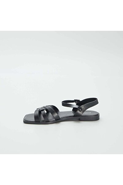KIABI Sandals with buckled strap BLACK