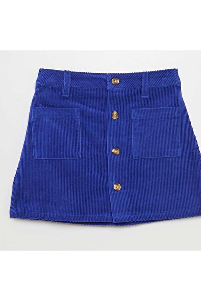 KIABI Short corduroy skirt BLUE