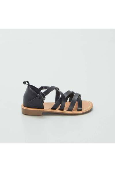 KIABI Multi-cross-strap sandals BLACK