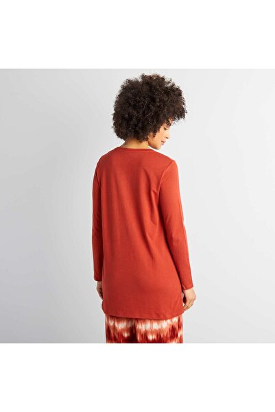 KIABI Long-sleeved long T-shirt RED