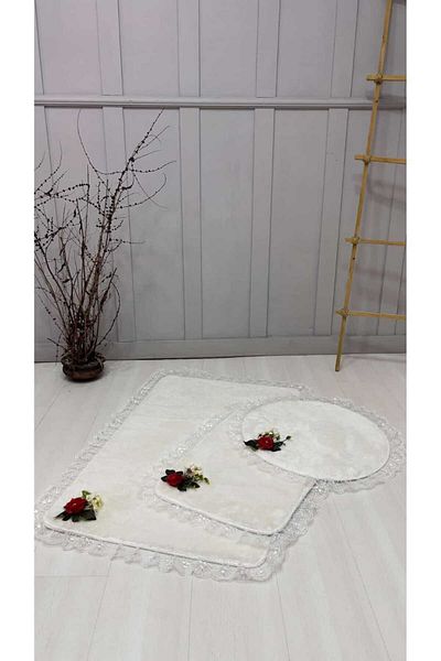 COHO Special Design 3-Piece Plush Bath Mat 60X100 - 60X50 - 50X50 (Round)