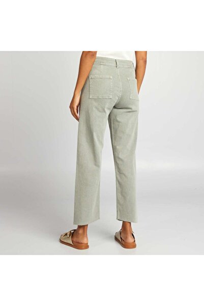 KIABI Straight wide-leg trousers - L28 KHAKI