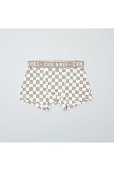 KIABI Pack of 3 pairs of stretch boxer shorts BROWN