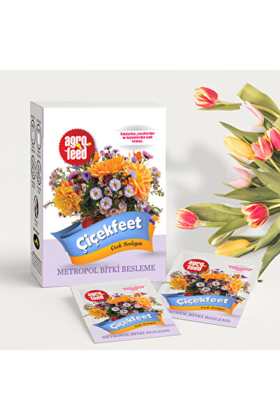 Agrofeed Çiçekli Bitkiler Için Özel Saksı Gübresi, Bitki Besini - 10'lu Paket