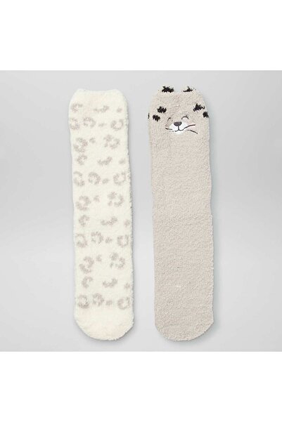 KIABI Pack of 2 pairs of patterned socks GREY