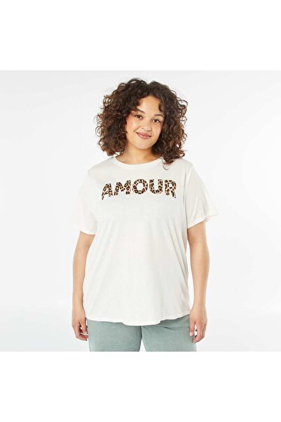 KIABI Short-sleeved printed T-shirt WHITE