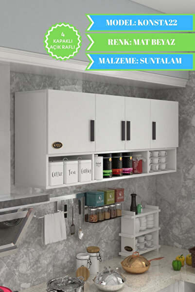 Kenzlife Hazır Mutfak Konsta Byz 060*150*22 Mutfak Banyo Dolabı Kapaklı Raflı