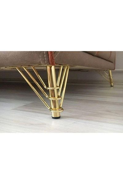 senmasy Mobilier auriu de 15 cm, dulap, canapea, picioare pentru unitate TV (4 bucăți)