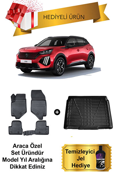 Sare Tuning Peugeot 2008 Benzin/Dizel 2019 Sonrası 3D Havuzlu Paspas ve Alt K...