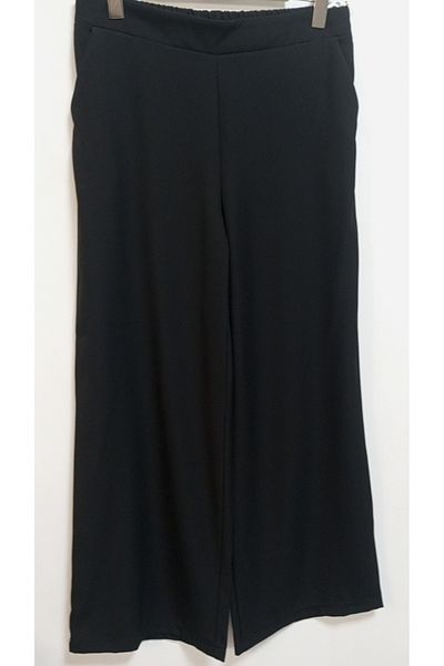 AKŞEN GİYİM Large Size High Waist Maypıl Fabric Palazzo Wide Leg Elastic Waist Two Pocket Pleated Pants
