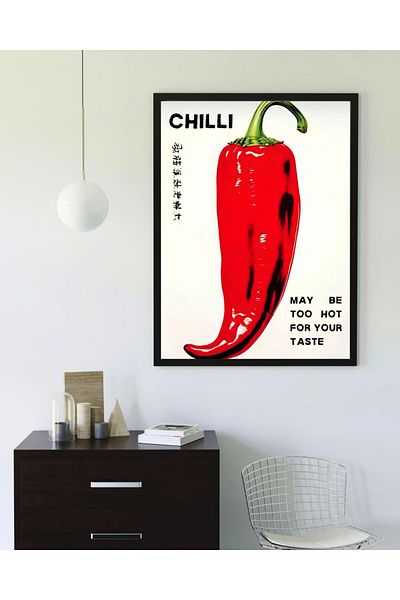 Arthopia Κόκκινο πιπέρι Pinterest Πίνακας καλλιτεχνικού σχεδιασμού με κορνίζα
