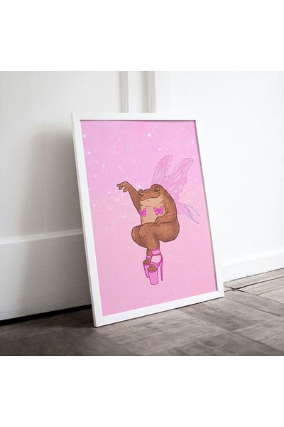 Arthopia Little Princess Frog Princess Frog Pinterest Πλαίσιο αφίσας Υψηλής ποιότητας διακοσμητικό σχέδιο ζωγραφικής
