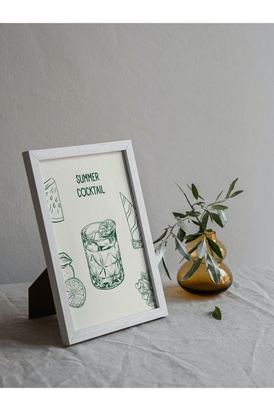 Arthopia Pinterest Summer Cocktail Pub Αφίσα Πίνακας υψηλής ποιότητας σχεδίου με κορνίζα