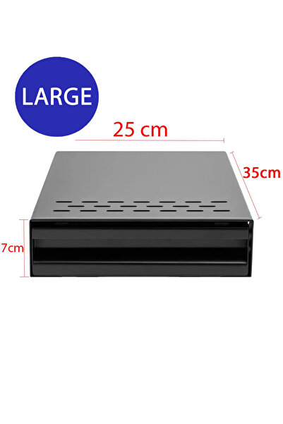 VODİNOX Siyah Kahve Atık Posa Çekmecesi Tablası Knock Box Kahve Çekmecesi (25...