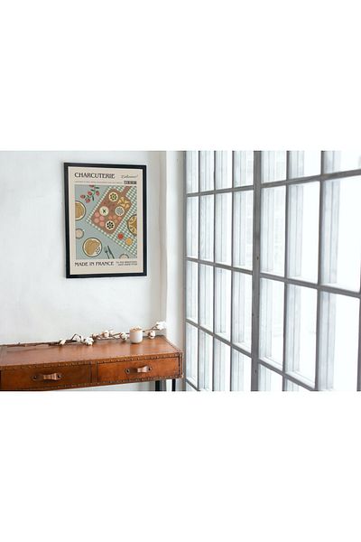 Arthopia Charcuterie Made In France Wine Plate Δώρο Αφίσα Πίνακας καλλιτεχνικού σχεδιασμού με κορνίζα