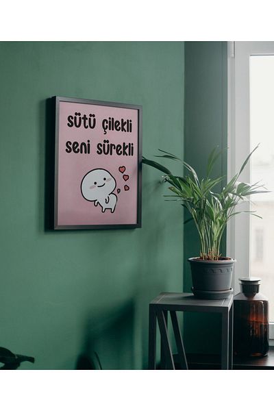 Arthopia Ημέρα του Αγίου Βαλεντίνου Milk Strawberry You Are Constant Δώρο Pinterest Πίνακας καλλιτεχνικού σχεδιασμού με πλαίσιο αφίσας