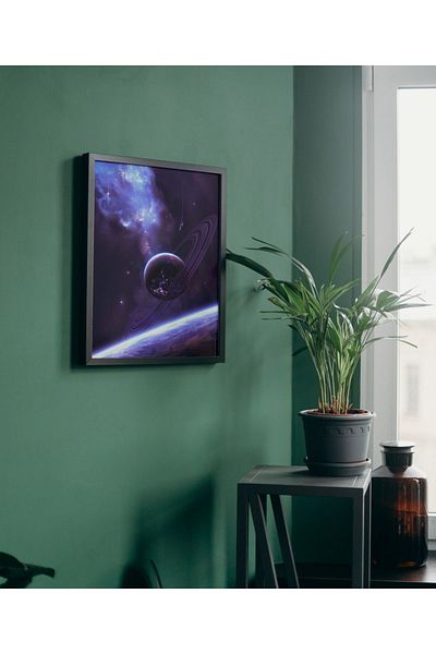 Arthopia Galaxy Saturn Space The Space Pinterest Αφίσα με κορνίζα Υψηλής ποιότητας διακοσμητικό σχέδιο ζωγραφικής