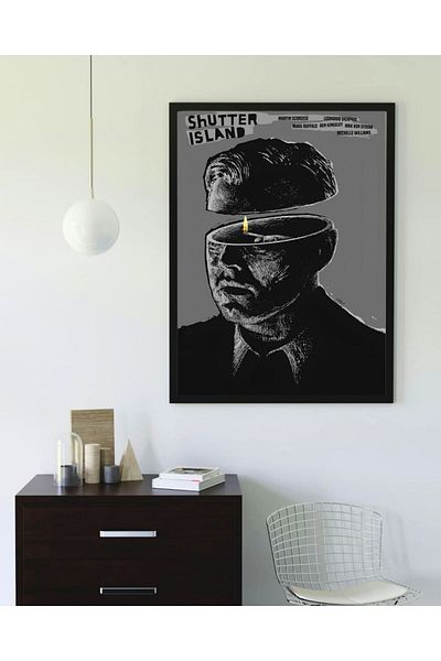 Arthopia Shutter Island Prison Island 2 Αφίσα ταινίας ταινίας Pinterest Πίνακας καλλιτεχνικού σχεδιασμού με κορνίζα