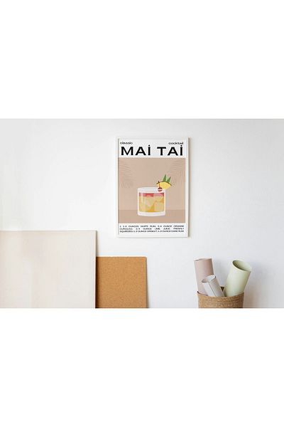 Arthopia Mai Tai Classic Classic Cocktail Alcohol Pinterest Πλαίσιο αφίσας Υψηλής ποιότητας διακοσμητικό σχέδιο ζωγραφικής