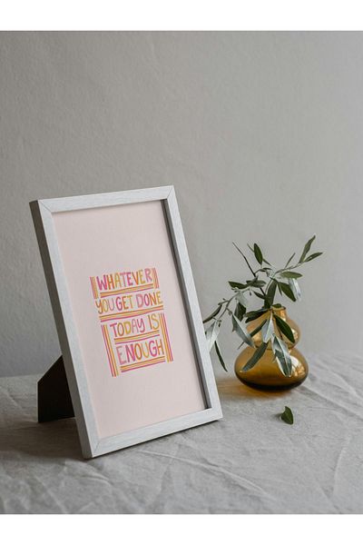Arthopia Σήμερα είναι αρκετή μοτίβο Παστέλ Pinterest Πίνακας σχεδίασης διακόσμησης υψηλής ποιότητας με κορνίζα