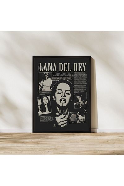 Arthopia Περιοδικό Lana Del Rey Πίνακας υψηλής ποιότητας σχεδίου με κορνίζα αφίσας