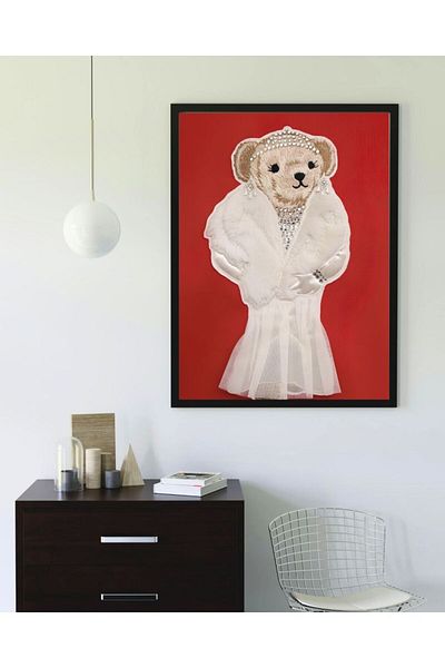 Arthopia Lady Bear Teddy Bear Pinterest Πίνακας καλλιτεχνικού σχεδιασμού με κορνίζα