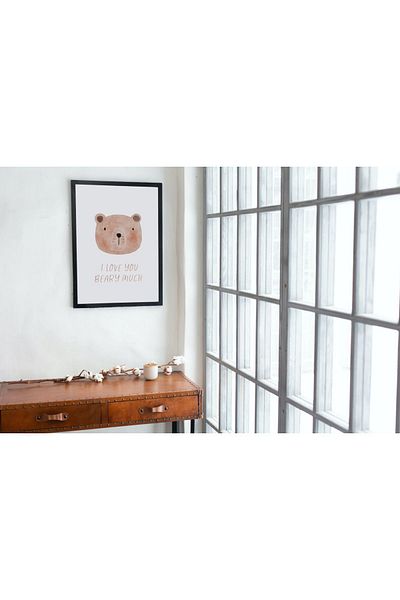 Arthopia Ημέρα του Αγίου Βαλεντίνου I Love You Beary Πολύ δώρο Pinterest Πίνακας καλλιτεχνικού σχεδιασμού με κορνίζα