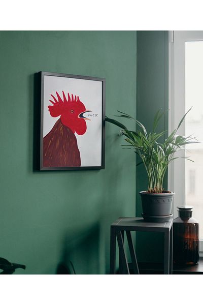 Arthopia Rooster F*ck Pinterest Αφίσα με κορνίζα Υψηλής ποιότητας διακοσμητικό σχέδιο ζωγραφικής