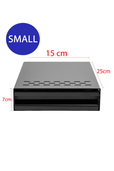VODİNOX Siyah Kahve Atık Posa Çekmecesi Tablası Knock Box ( 15 X 25 X 7 CM) S...