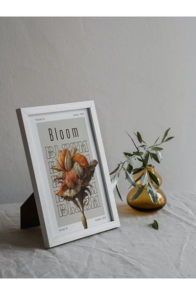 Arthopia Vintage Pinterest Flower Design Αφίσα με κορνίζα Υψηλής ποιότητας ζωγραφική σχεδίου