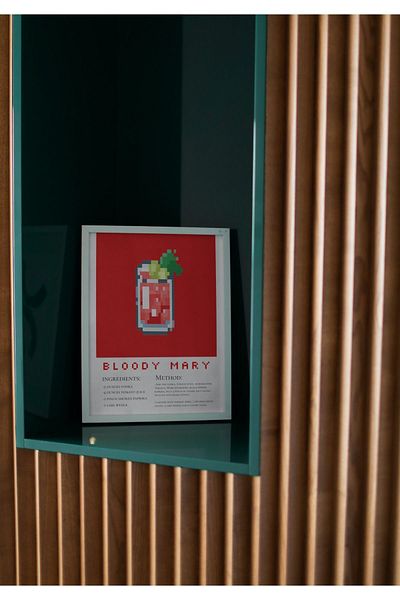 Arthopia Κοκτέιλ Κοκτέιλ Ροζ Pinterest Αφίσα με κορνίζα Υψηλής ποιότητας διακοσμητικό σχέδιο ζωγραφικής
