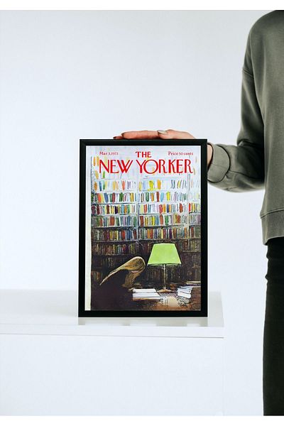 Arthopia The New Yorker Library Pinterest Πίνακας σχεδίασης διακόσμησης υψηλής ποιότητας με πλαίσιο αφίσας