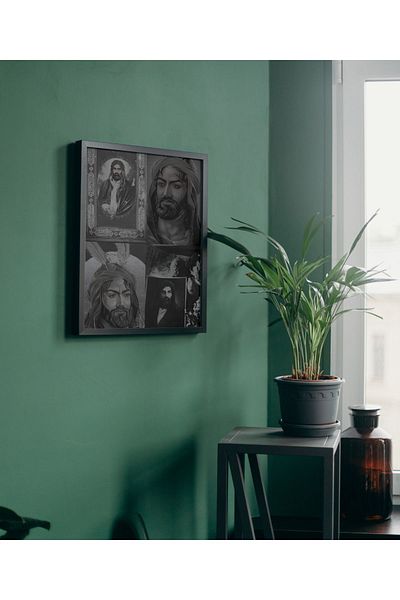 Arthopia Ηρ. Πίνακας Σχεδιασμού Υψηλής Ποιότητας με Πλαίσιο Αφίσας Ali Portraits