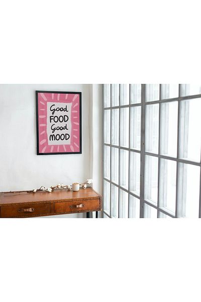Arthopia Good Food Good Mood Kitchen Pinterest Δώρο Αφίσα Πίνακας καλλιτεχνικού σχεδιασμού με κορνίζα