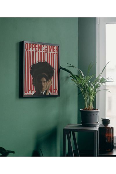 Arthopia Αφίσα ταινίας Oppenheimer 3 Δώρο Pinterest Πίνακας καλλιτεχνικού σχεδιασμού με κορνίζα
