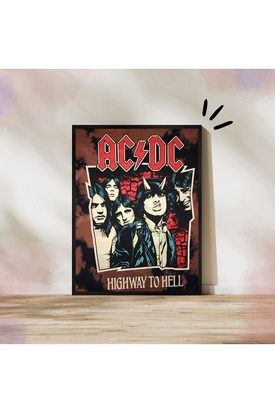 Arthopia AC/DC Highway To Hell Pinterest Πίνακας υψηλής ποιότητας σχεδίου με πλαίσιο αφίσας