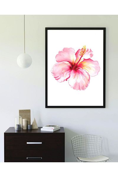 Arthopia Hibiscus Summer Vibe Pinterest Πίνακας καλλιτεχνικού σχεδιασμού με κορνίζα
