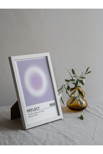 Arthopia Reflect Feel Reflect 666 Angel Numbers Δώρο Αφίσα Πίνακας Καλλιτεχνικού Σχεδιασμού με κορνίζα