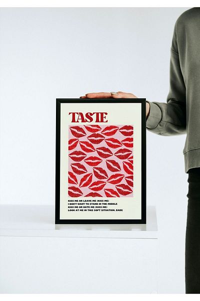 Arthopia Taste Red Kiss Kiss Pinterest Πίνακας υψηλής ποιότητας σχεδίου με πλαίσιο αφίσας
