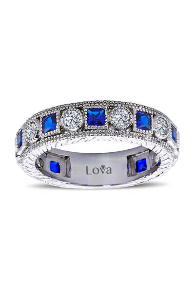 Lova Pırlantalı Prenses Safir Tamtur Yüzük - 1040083