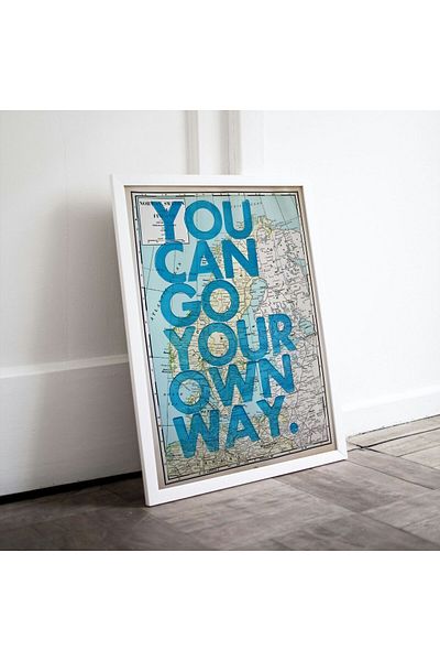 Arthopia You Can Go Own Way Banner Pinterest Δώρο Αφίσα Πίνακας καλλιτεχνικού σχεδιασμού με κορνίζα