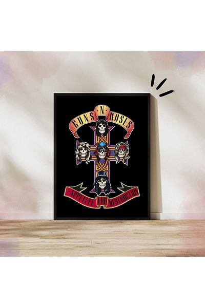 Arthopia Guns N' Roses Appetite For Destruction Πίνακας υψηλής ποιότητας σχεδίου με πλαίσιο αφίσας