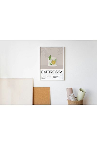 Arthopia Caipiroska Cocktail Cocktail Alcohol Pinterest Αφίσα με κορνίζα Υψηλής ποιότητας διακοσμητικό σχέδιο ζωγραφικής