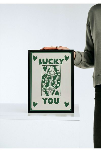 Arthopia Lucky You Mug Valise Pinterest Αφίσα με κορνίζα Δώρο Διακόσμηση Σχέδιο Ζωγραφική
