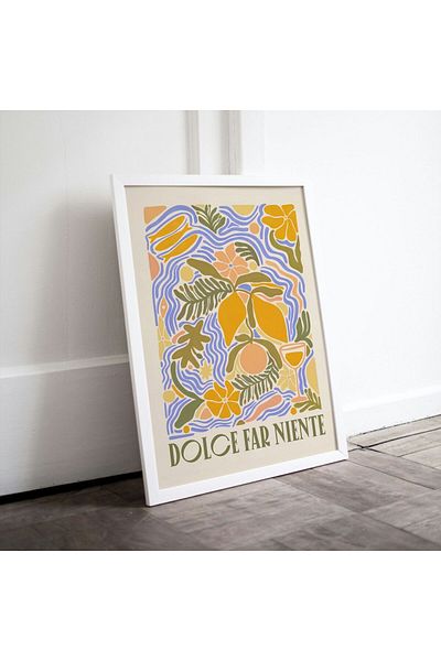 Arthopia Dolce Far Niente Πορτοκαλί Αισθητικό Πανό Pinterest Δώρο Αφίσα Πίνακας Καλλιτεχνικού Σχεδιασμού με κορνίζα