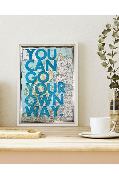 Arthopia You Can Go Own Way Banner Pinterest Δώρο Αφίσα Πίνακας καλλιτεχνικού σχεδιασμού με κορνίζα