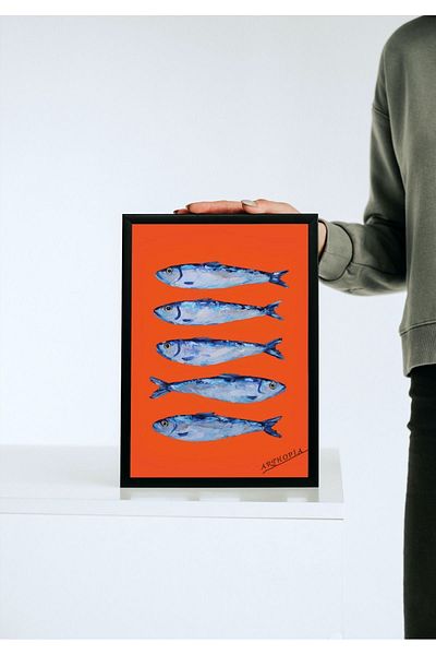 Arthopia Fishes The Fishes Pinterest Αφίσα με κορνίζα Υψηλής ποιότητας διακοσμητικό σχέδιο ζωγραφικής