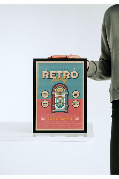 Arthopia Vintage Pinterest Retro Music Box Αφίσα με κορνίζα Υψηλής ποιότητας ζωγραφική σχεδίασης