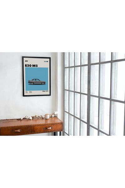 Arthopia BMW E30 M3 Series Vintage Διακόσμηση Υψηλής ποιότητας Πλαίσιο Ζωγραφικής Τοίχου Αφίσα